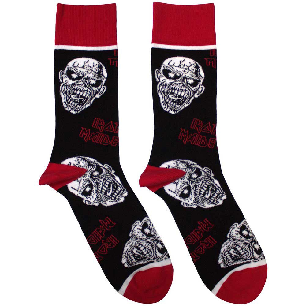Iron Maiden - Eddie Skulls Enkelsokken - Zwart
